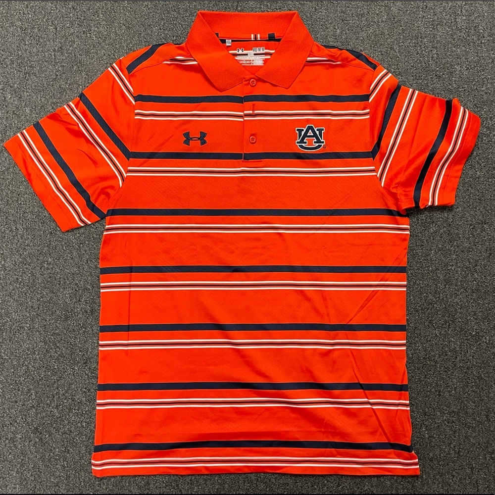 Auburn Under Armour Medium Orange Polo